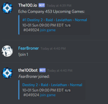 Destiny 2 Discord Bot Join