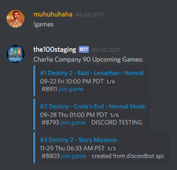 Outriders Discord Bot LFG