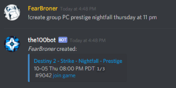 Fortnite Discord Bot Group